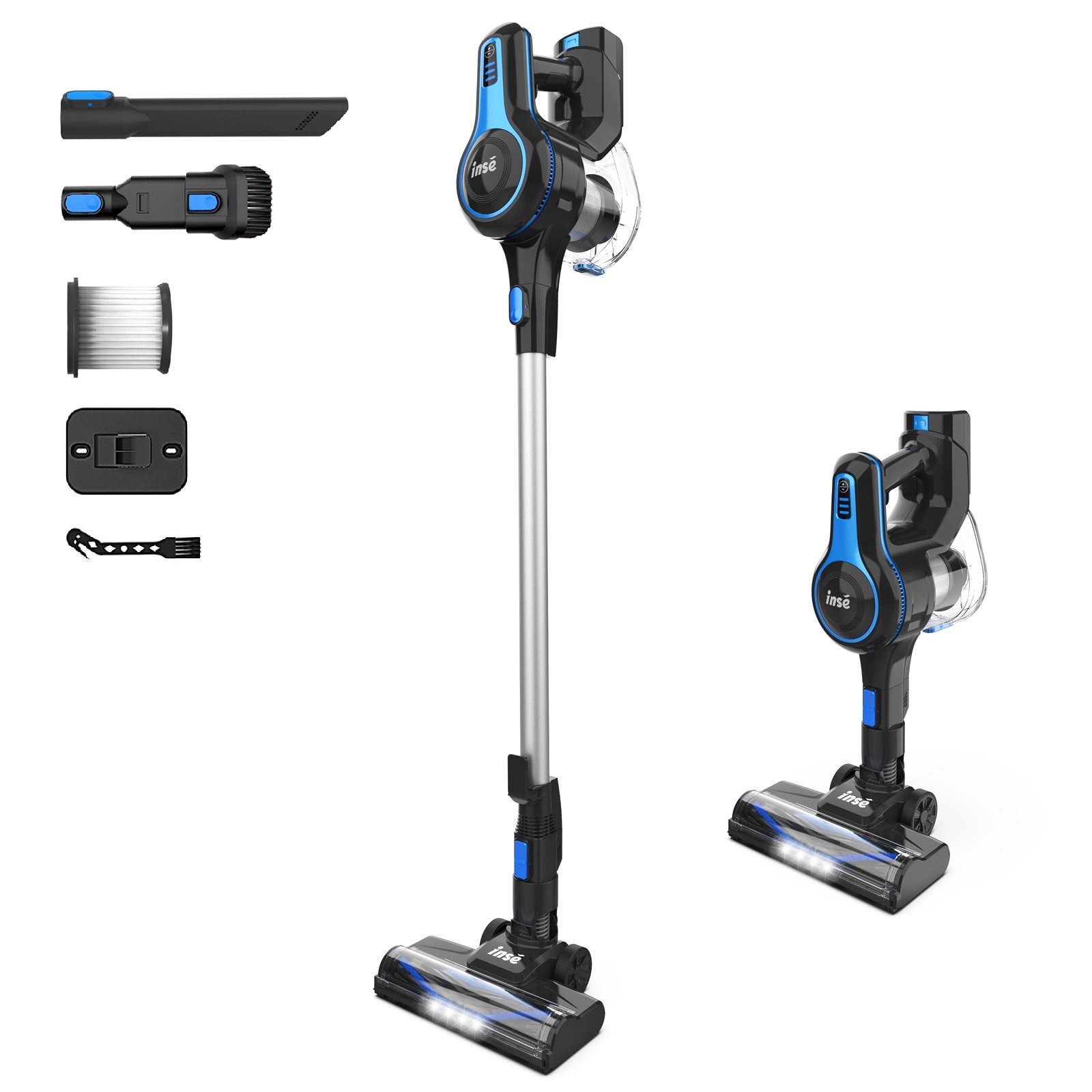 INSE Cordless Vacuum Cleaner, 20kPa Powerful Lightweight Vacuum Cleaner