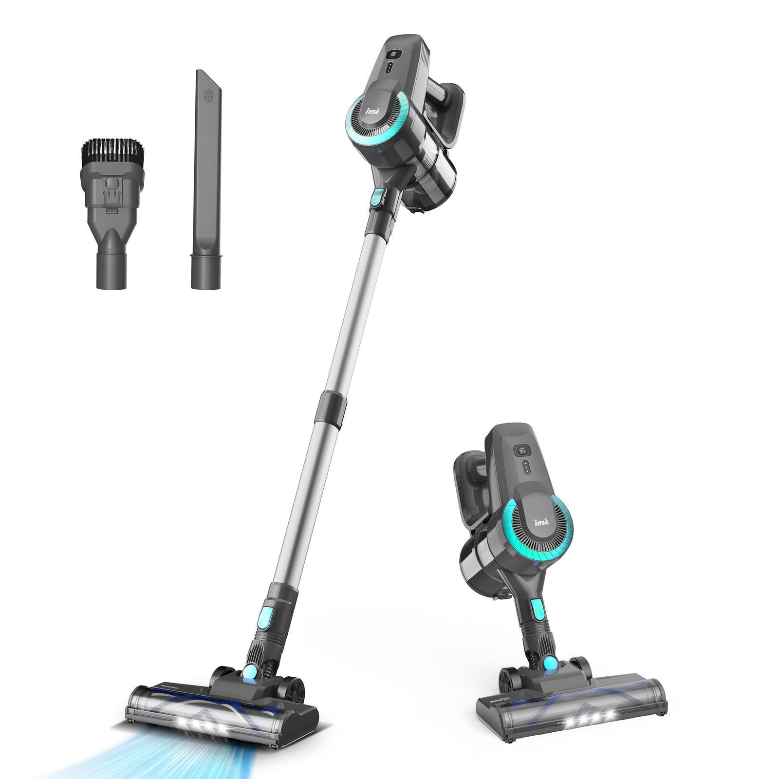 INSE Cordless Vacuum Cleaner, 20kPa Powerful Suction Stick Vacuum up to