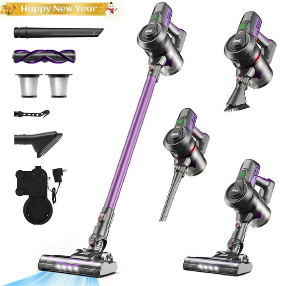 INSE Cordless Vacuum Cleaner 25000Pa 45min Lightweight Stick Vacuum for Home Pet Hair Carpet Floor