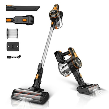 INSE Cordless Vacuum Cleaner,25Kpa Powerful Stick Vacuum,6-in-1 Rechargeable Vacuum with 2500mAh Battery Up to 45mins Runtime,300W Brushless Motor Cordless Vacuum for Pet Hair Hard Floor Carpet