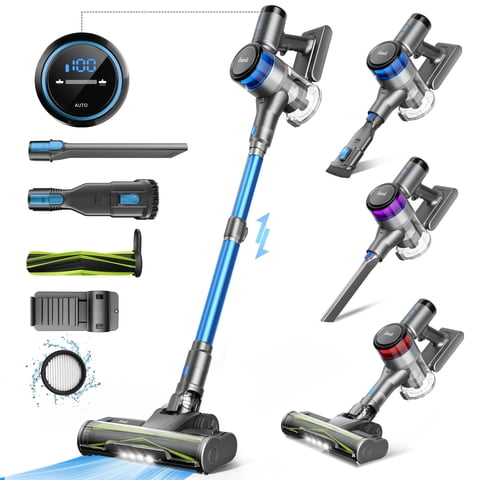 INSE Cordless Stick Vacuum for Carpet Wood Floor Pet Hair