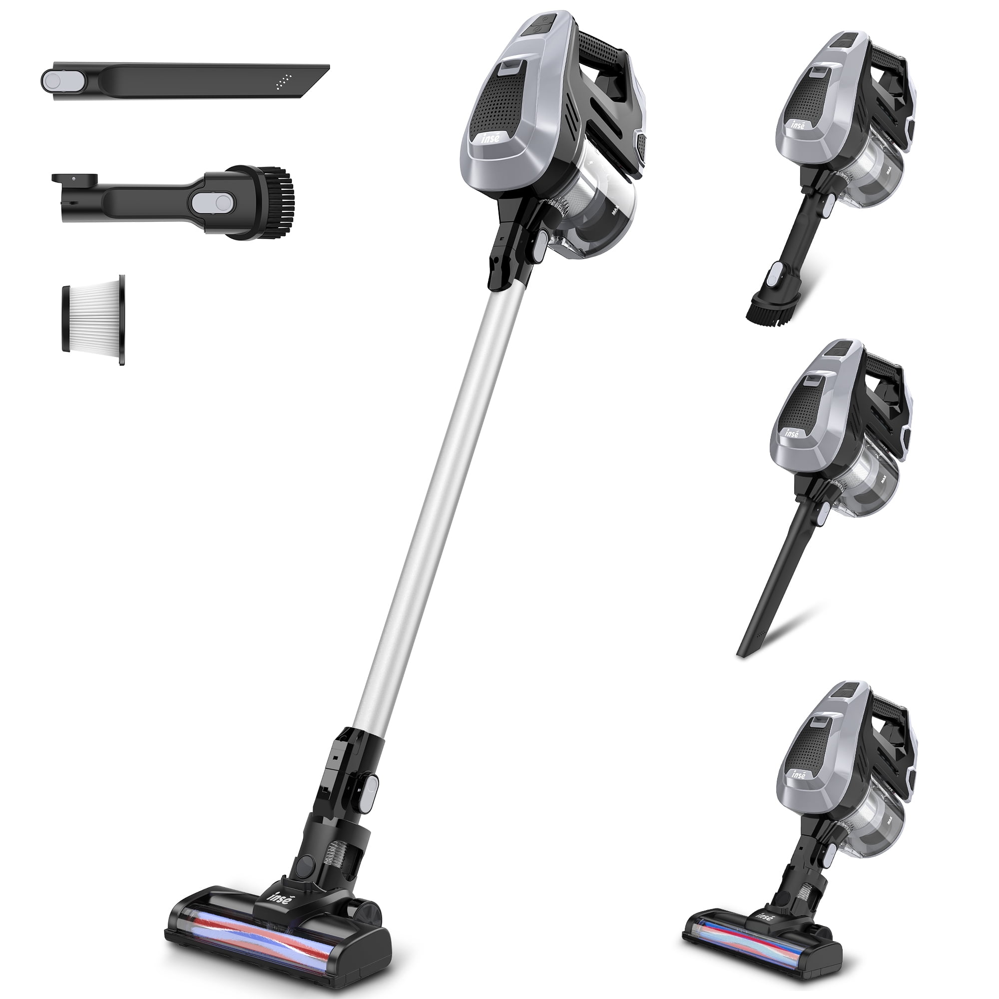 INSE Cordless Vacuum Cleaner, 6in1 Lightweight Stick Vacuum up to