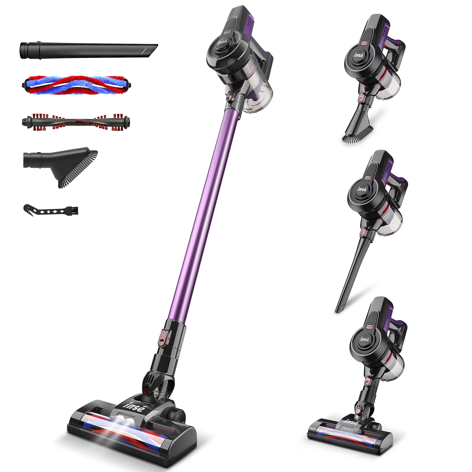 INSE N600 Wireless Vacuum Cleaner, 6 in 1 Stick Vacuum with 20kPa 160W