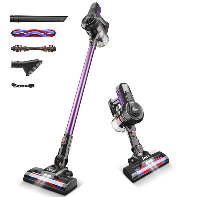 INSE Cordless Vacuum Cleaner, 6 in 1 Powerful Stick Vacuum with 20kPa