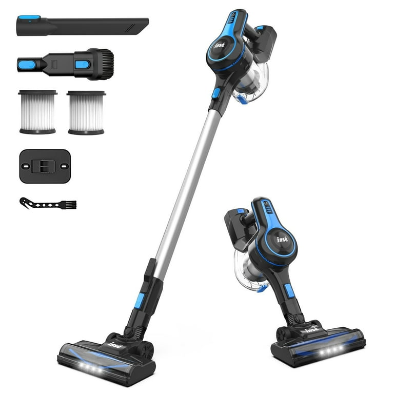 INSE Cordless Vacuum Cleaner 6 in 1 Rechargeable Stick Vacuum with 2200 mAh Battery 20kPa Powerful Lightweight Vacuum Cleaner Up to 45 Mins