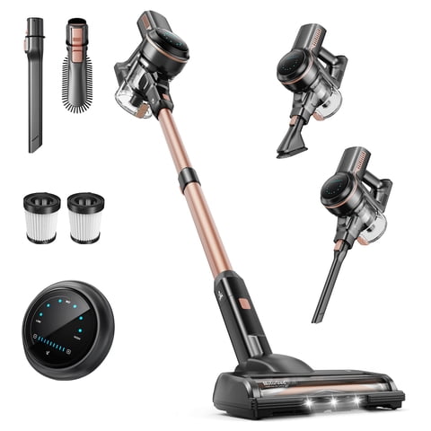 INSE 32Kpa Cordless Vacuum Cleaner with Brushless Motor, 6 in 1 Stick Vacuum Lightweight for Hard Floor Carpet Pet Hair, S7P Gold
