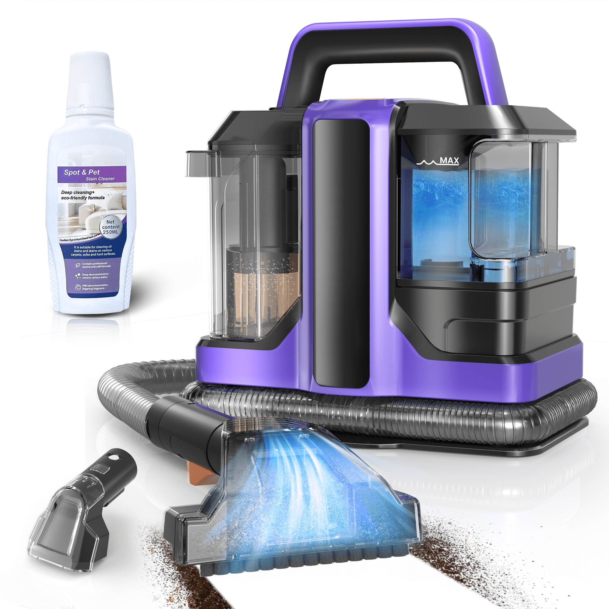 INSE Upholstery Carpet Cleaner, Portable Spot Stain Cleaner - Includes 8.5oz Deep Clean Pro Formula