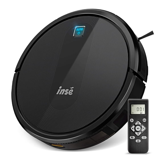 INSE Robot Vacuum Cleaner 2000Pa Powerful Suction, Drop-Sensing Technology, Touch Control, Super Slim Quiet, 120min Runtime, No WiFi Needed.