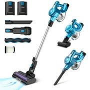 INSE S6P Cordless Vacuum Cleaner, Up to 90 Minutes Run-time, Rechargeable 2 Batteries Replaceable, for Hardwood Floor Carpet Pet