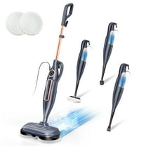 INSE Steam Mop with Rotating Pads, 10 in 1 Scrubbing Steam Vacmop for Kitchen,  Hardwood Floor, Marble Floor