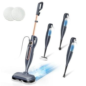 INSE Steam Mop with Rotating Pads, 10 in 1 Scrubbing Steam Vacmop for Kitchen,  Hardwood Floor, Marble Floor