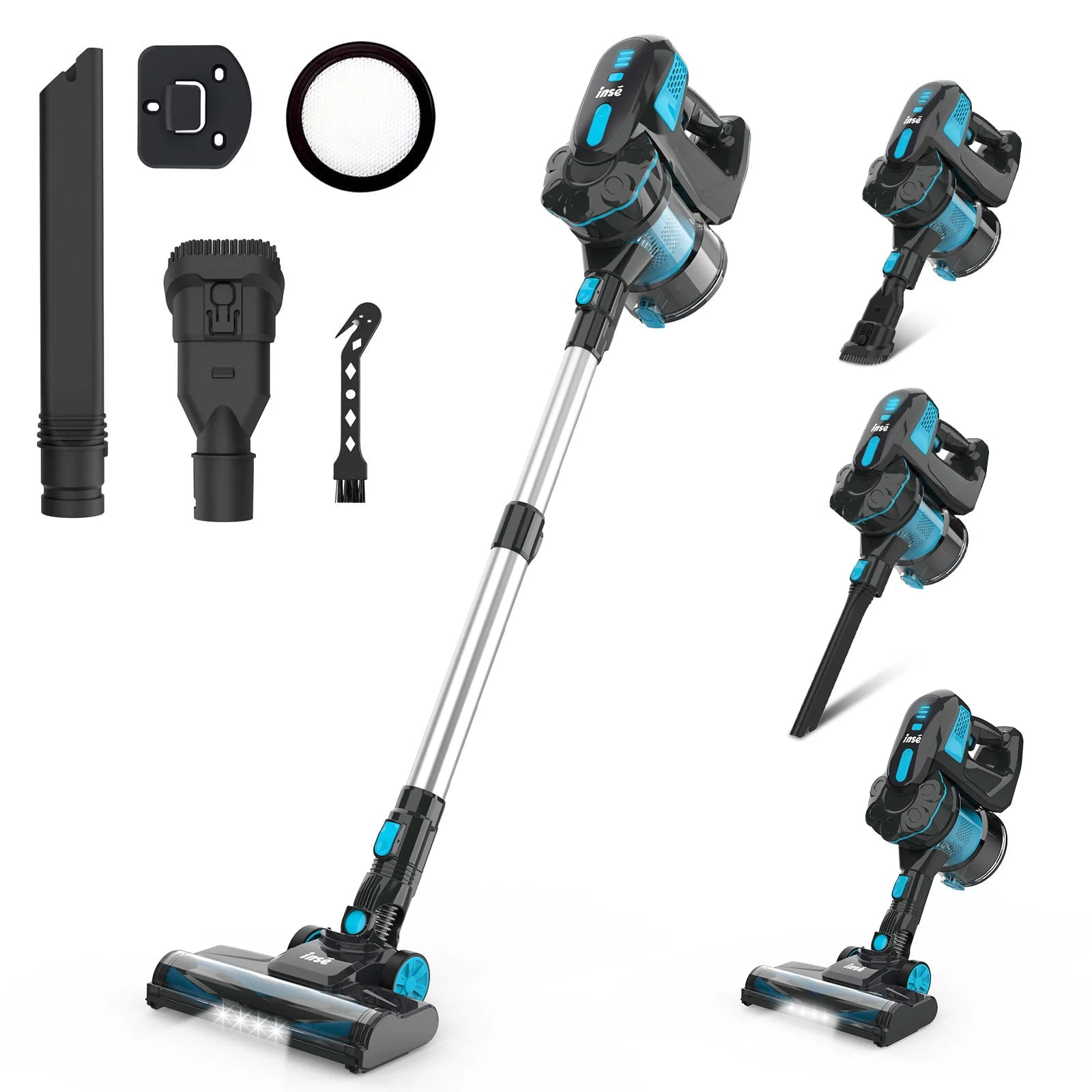 INSE V770 Cordless Vacuum Cleaner, 20KPa Stick Vacuum up to 40min ...