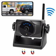 INSEETECH 1080P WiFi Magnetic Hitch Wireless Backup Camera,90 Days Standby Rechargeable Battery,Waterproof Rear/Front View Camera for Horse Boat Trailer Pickup Truck RV Camper Car iPhone iPad Android
