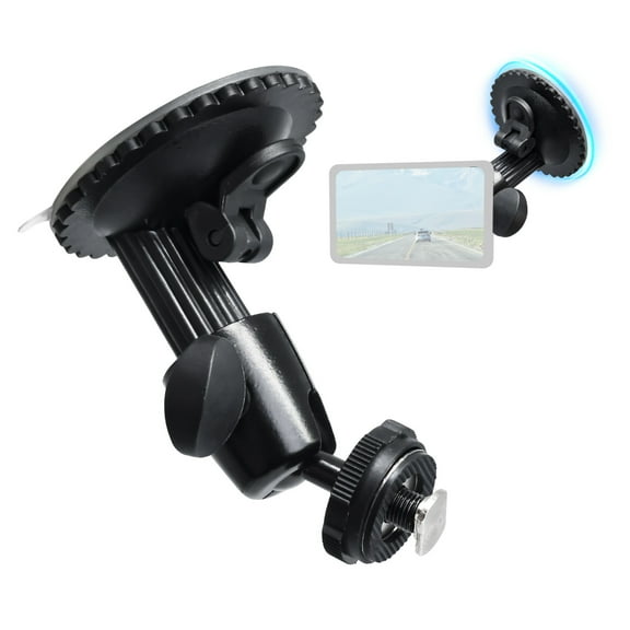 INSEETECH Windshield Suction Mount for Backup Camera Monitor System - Heavy-Duty 5kg Load Capacity, Metal Construction, 360 Adjustable Ball Head, No Drill Easy Install for Car/RV/Truck