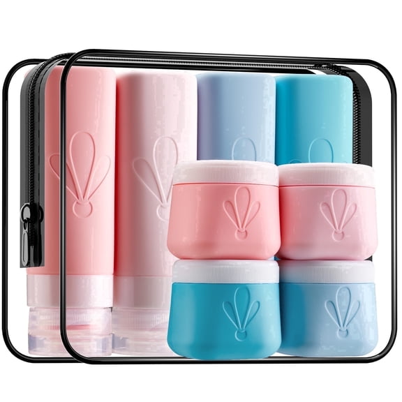 INSFIT 8 Pack Travel Bottles for Toiletries, Tsa Approved Travel Size Toiletries, Bpa Free Leak Proof Silicone Travel Essentials for Shampoo Lotion