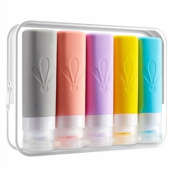 INSFIT 3oz Travel Bottles, TSA Approved Travel Size Toiletries, BPA Free Leak Proof Silicone Tubes for Shampoo, Conditioner, Lotion and Soap