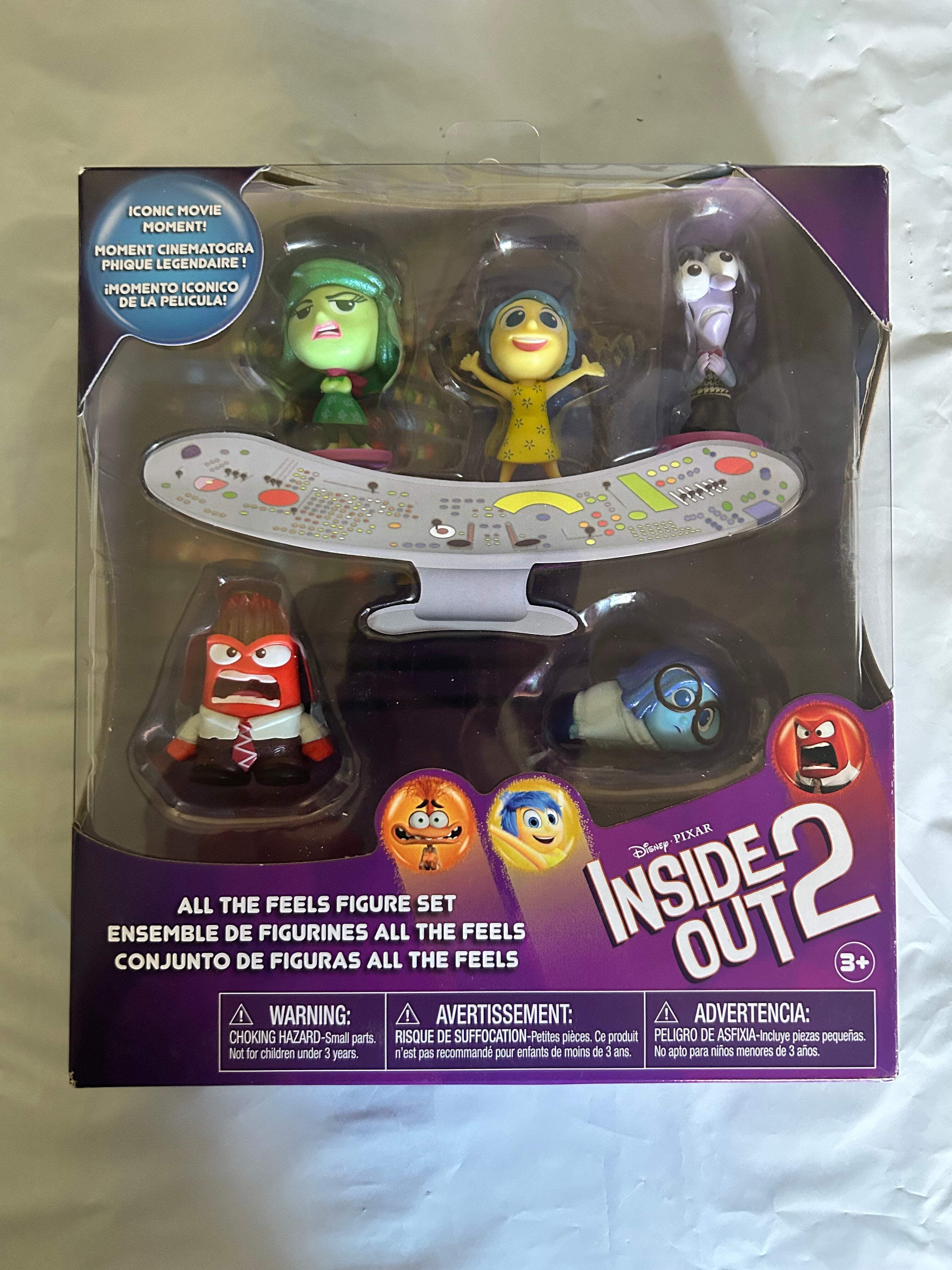Disney Inside Out 2Pixar Feels Figure Set Playset Toys Joy Sadness Fear Disgust