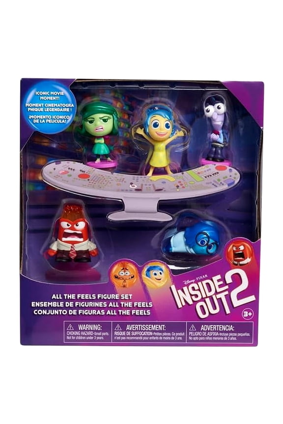 Disney Inside Out 2Pixar Feels Figure Set Playset Toys Joy Sadness Fear Disgust