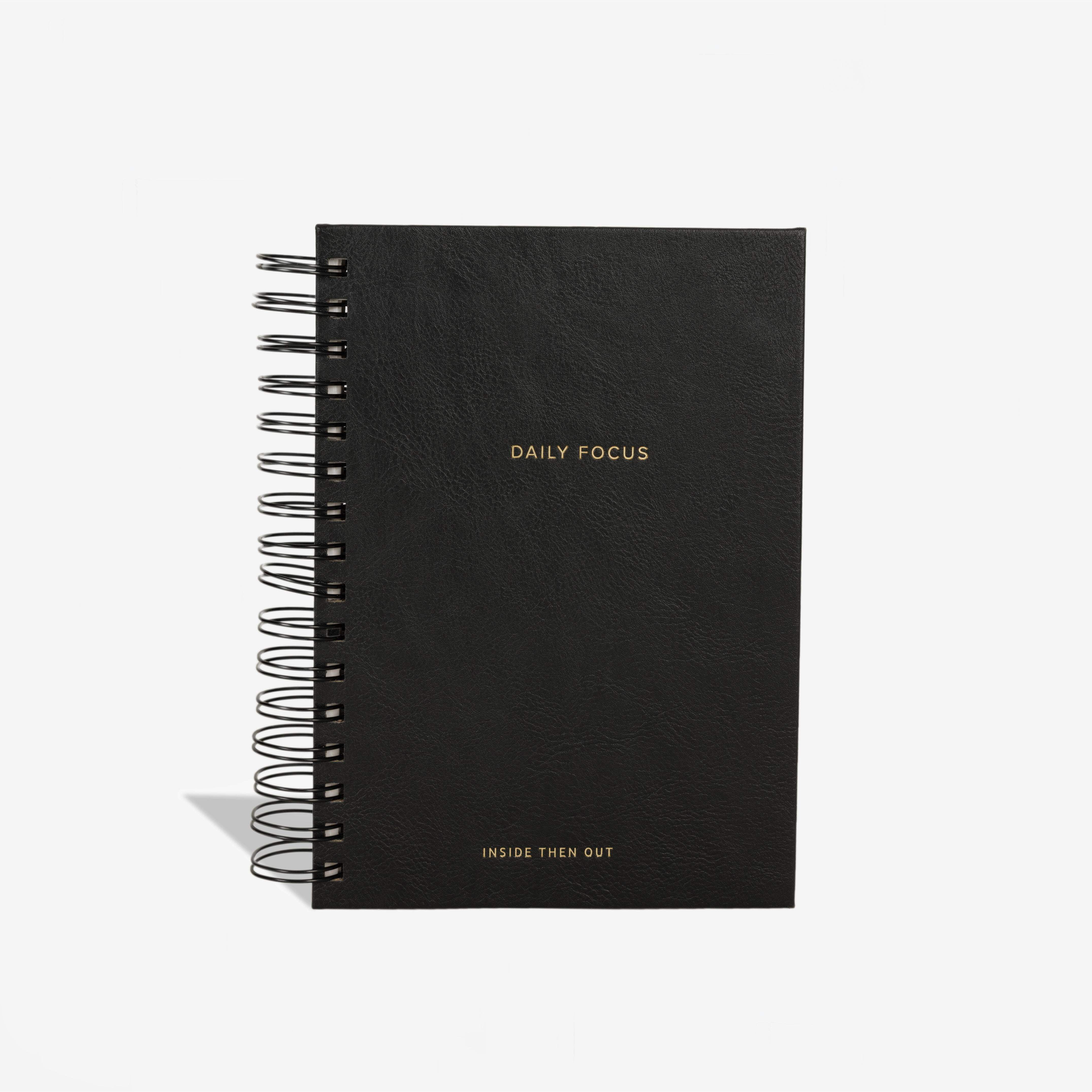INSIDE THEN OUT  Daily Focus Planner - 6 Month Undated Planner for Productivity, Goal Setting, Intention - Monthly, Weekly, Daily Task Pages