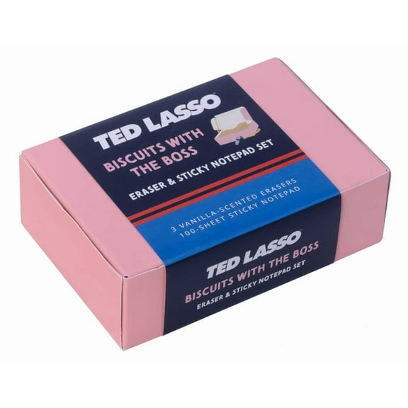 INSIGHT EDITIONS: Ted Lasso: Biscuits with the Boss Scented Eraser and Sticky Notepad Set (Hardcover)