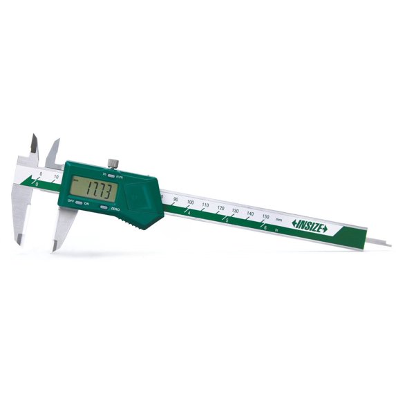 INSIZE 1193-150 Electronic Caliper with Ceramic Tipped Jaws, 0-6"/0-150 mm CA3