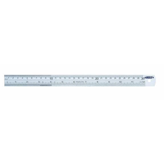 INSIZE 7110-1200 Steel Rule, 48"/1200 mm, Graduation 1/64", 1/32", 1/16", 0.5 mm, 1 mm CA2