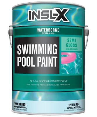 INSL-X Waterborne, Semi-Gloss Acrylic Pool Paint, White, 1 Gallon