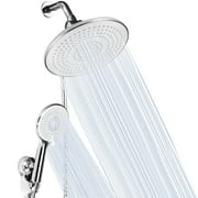 INSMA 9 Inch High Pressure Rainfall Shower Head and Handheld Combo, Luxury Modern Chrome Plated with 60'' Hose Anti-leak with Holder