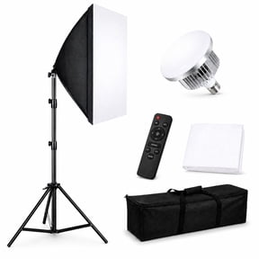 INSMART 20"x28" Softbox Lighting Kit, Dimmable LED Light for Live Streaming & Photography with Remote