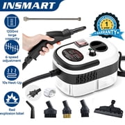 منظف بخاري عالي الضغط INSMART 2500W للمنزل، جهاز بخار للتنظيف مع خزان مياه سعة 40 أونصة، 6 مستويات قابلة للتعديل، 8 ملحقات للمطبخ والحمام والسيارة والبلاط والشحوم