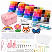 INSMART 138,000 Pcs Fuse Beads Kit, 264 Colors with Mini Iron and Bead Pen, DIY Pixel Art Craft Set for Kids and Adults