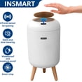 thumbnail image 1 of INSMART 3.2 Gallon Motion Sensor Trash Can, Automatic Odor-Proof Bathroom & Kitchen Wastebasket with Waterproof Lid,Silent Close,White Garbage Bin for Home Office, 1 of 8