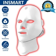 INSMART Red Light Therapy Mask for Face, 7-Color LED Face Mask, Rechargeable and Portable Skincare Device for Home Use
