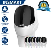 INSMART 7-Color LED Face & Neck Mask, Cordless Rechargeable Light Therapy Skincare Device for Daily Beauty Care