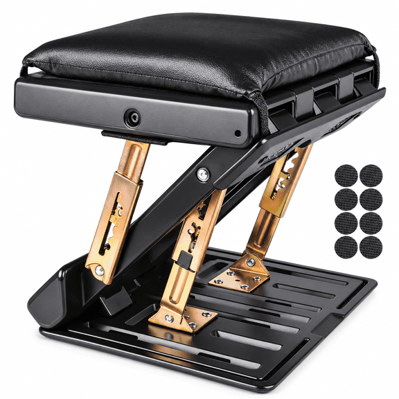 INSMART Adjustable Foot Rest for Under Desk at Work, 4-Level Height Adjustable Foldable Foot Stool with Massage Surface, Ergonomic Under Desk Footrest for Office, Car & Outdoor Use
