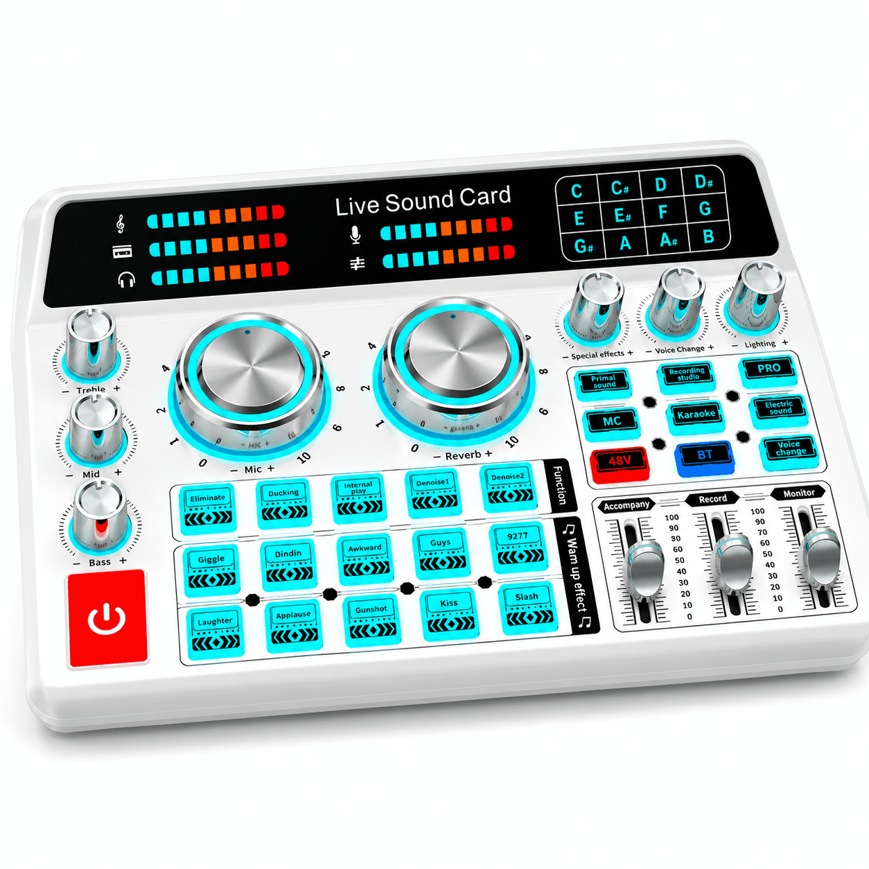 Service Mixer Audio INSMART Audio Mixer with Voice Changer, Bluetooth Sound Board for ...