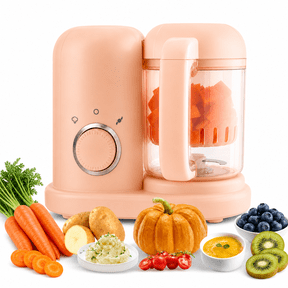 INSMART Baby Food Maker Steamer and Blender,4-in-1 Multifunctional Baby Food Processor with Steam Cooking,Micro-stirring,Defrosting,Heating,Auto Shut-Off,Tritan Material,Pink