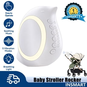 INSMART Baby Stroller Rocker with 5 Adjustable Vibration Speed and 11 Soothing White Noise,Baby Vibrating Soother,Rechargeable Sleep Soother Rocker, Portable Accessories for Strollers & Cribs