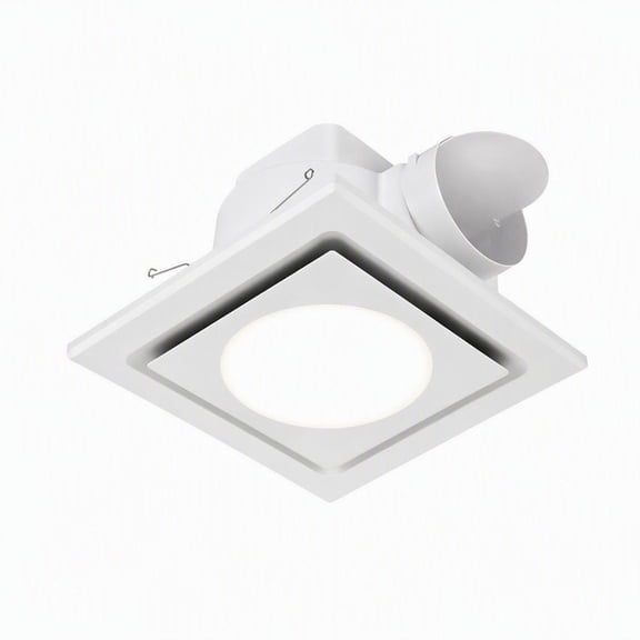 INSMART Bathroom Exhaust Fan with Light, 296m³/h High Airflow, 18W LED 3-Color, Low Noise 42dB