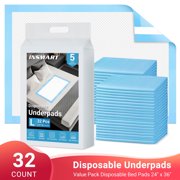 INSMART Bed Pads for Incontinence Disposable 24 X 36 , 32 Count Disposable Incontinence Bed Pads,Waterproof Bed Pads-Super Absorbent ProtectionUpgrade Tape