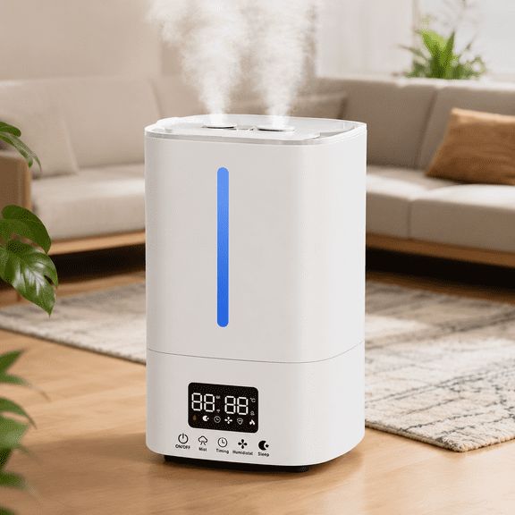 INSMART Cool & Warm Mist Humidifier for Bedroom,Top Fill 5L Smart Supersized Humidifier with Remote,Support App Connectivity,1-12h Timed,3-Speed Adjustment for Home Office Nursery