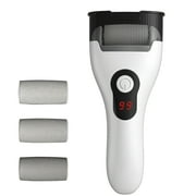 INSMART Electric Foot Callus Remover for Feet,Rechargeable Pedicure Tools Foot Care Feet File, Callus Remover Kit With 3 Coarse Roller Heads Smart LED Light for Dead,Hard Cracked Dry Skin