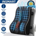thumbnail image 1 of INSMART Ergonomic Lumbar Support Pillow with Adjustable Memory Foam - Breathable 3D Mesh Back Cushion for Office Chair, Car Seat & Home Use, Machine-Washable Cover, Pain Relief & Posture Support, 1 of 8