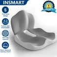 thumbnail image 1 of INSMART Ergonomic Seat Cushion with Lumbar Support – 2-in-1 Memory Foam Chair Pad for Posture Support & Comfort, Non-Slip Design for Office, Car, Wheelchair – 11.81" W x 16.54" D x 17.72" H, 1 of 7