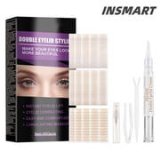 INSMART Eyelid Tape, 480PCS Invisible Double Eyelid Stickers, Waterproof Eyelid Lifter Strips with Fork Rods & Tweezers for Hooded, Droopy, Uneven, Mono-eyelids