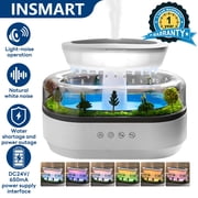 INSMART Rain Water Drip Essential Oil Diffuser, 250ML Cloud Ultrasonic Humidifier, Aroma Scent Diffuser with Drip Music, Micro Landscape & 7 Color Mood Light for Bedroom Office, White