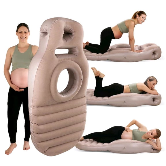 INSMART Inflatable Pregnancy Pillow,Belly Mattress for Pregnant Women with Electric Pump,Full Body Maternity Airbed with Hole for Stomach Sleeping, Back Pain