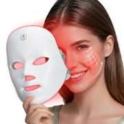 INSMART Red Light Therapy Mask for Face, 7-Color LED Face Mask, Rechargeable and Portable Skincare Device for Home Use