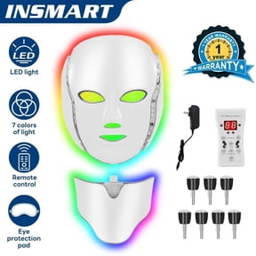 INSMART LED Face & Neck Mask, 7-Color Light Beauty Device for Relaxing Home Self-Care