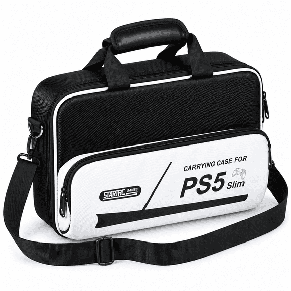 INSMART PS5 Carrying Case, Water Resistant Oxford Travel Bag, Adjustable Shoulder Strap